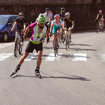 Le Tour des Vosges en ski-roues de Stéphane Brogniart, première étape du projet ETARCOS